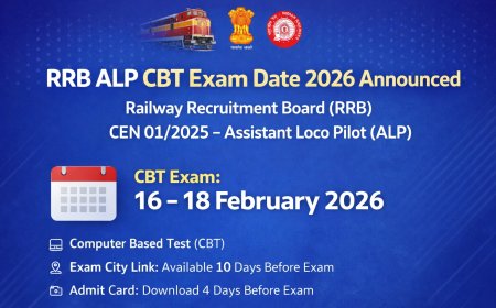 RRB ALP CBT Exam Date 2026 Released | Assistant Loco Pilot CEN 01/2025