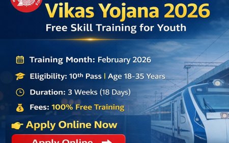 Apply online for Rail Kaushal Vikas Yojana 2026. Free skill training for 10th pass youth. Age 18–35. No fee, no document upload.