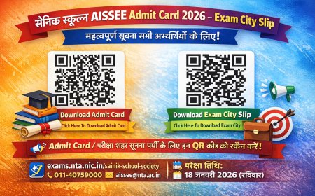 सैनिक स्कूल AISSEE Admit Card 2026 – Exam City Slip जारी