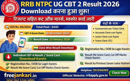 RRB NTPC Undergraduate UG CBT-II Result 2026