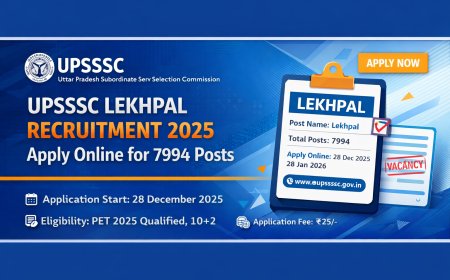 UPSSSC Lekhpal Recruitment 2025 Apply Online for 7994 Posts