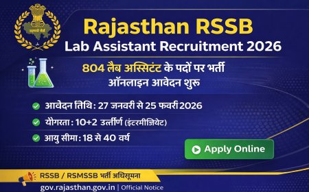 Rajasthan RSSB Lab Assistant Recruitment 2026 Apply Online for 804 Posts