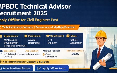 MPBDC Advisor (Technical) Recruitment 2025 – Apply Offline for Civil Engineer Post