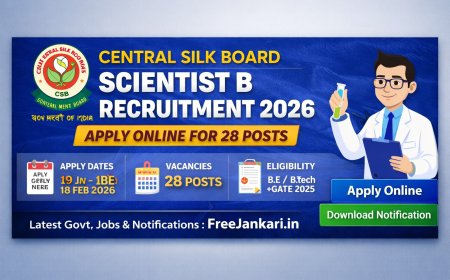 Central Silk Board Scientist B Recruitment 2026