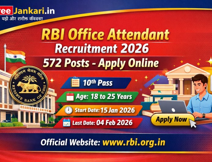 RBI Office Attendant Recruitment 2026 – 572 Posts