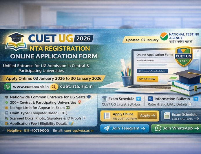 CUET UG 2026 NTA Registration – Apply Online Now