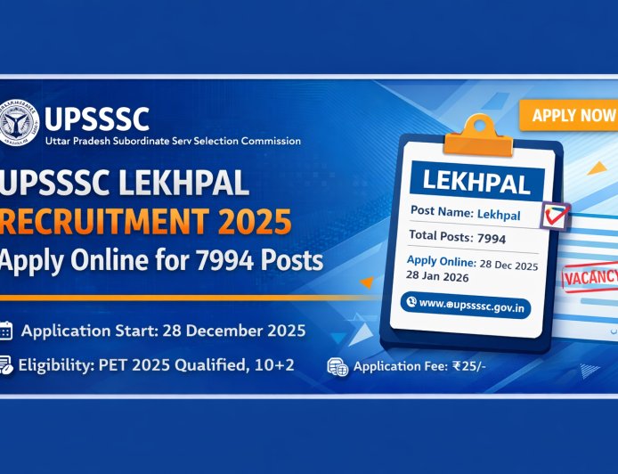 UPSSSC Lekhpal Recruitment 2025 Apply Online for 7994 Posts