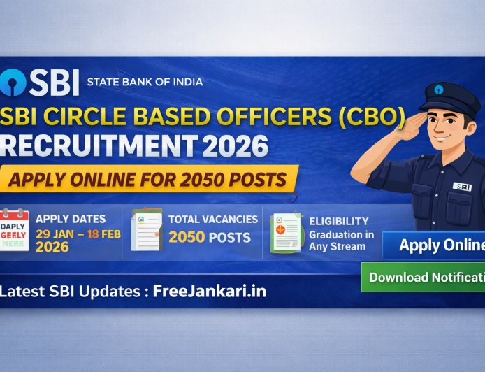 SBI CBO Recruitment 2026 Apply Online – 2050 Circle Based Officer Posts
