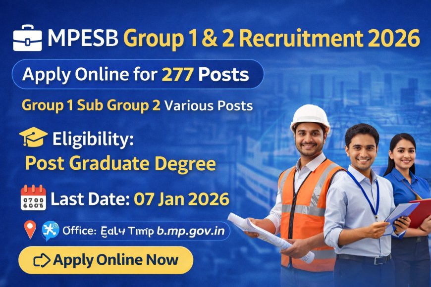MPESB Group 1 & Group 2 Recruitment 2026