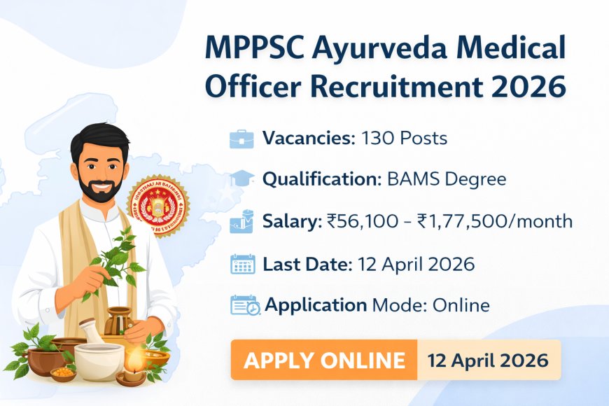 MPPSC Ayurveda Medical Officer Recruitment 2026 – 130 Posts Apply Online