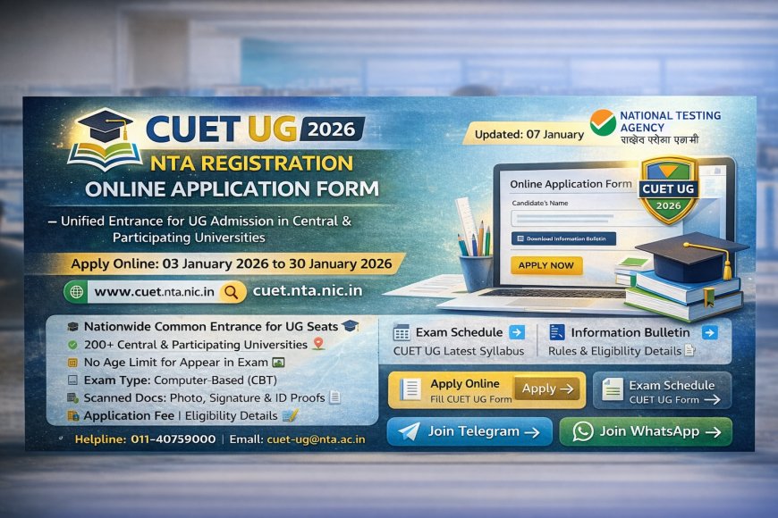 CUET UG 2026 NTA Registration – Apply Online Now