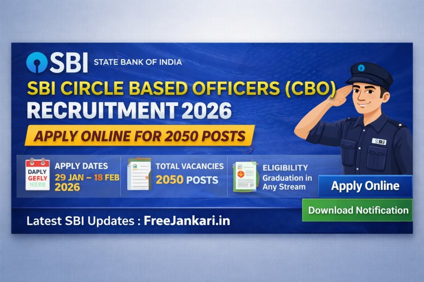 SBI CBO Recruitment 2026 Apply Online – 2050 Circle Based Officer Posts
