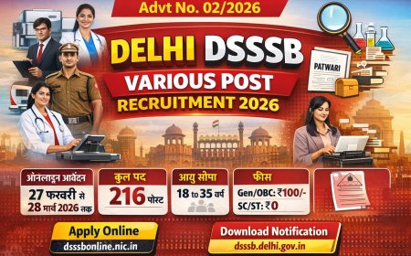Delhi DSSSB Various Post Recruitment 2026