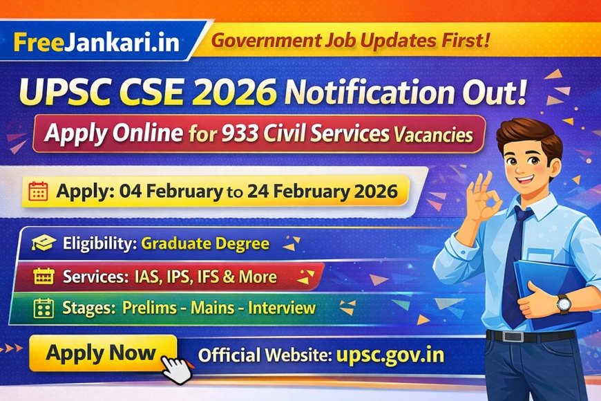 UPSC CSE 2026 Notification Out – Apply Online for 933 Civil Services ...