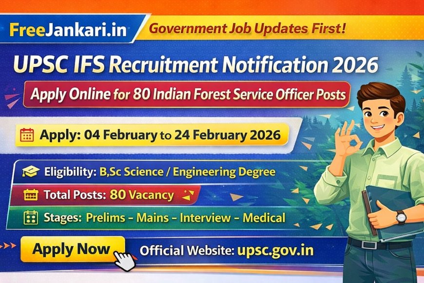 UPSC IFS Recruitment 2026 – Apply Online for 80 Indian Forest Service Posts