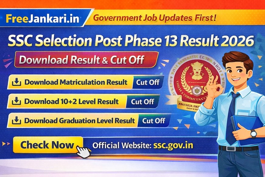 SSC Selection Post Phase 13 Result 2026 Out – Download Result & Cut Off