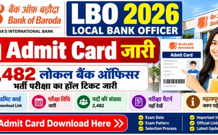 Bank of Baroda LBO Admit Card 2026: 2,482 लोकल बैंक ऑफिसर भर्ती परीक्षा का हॉल टिकट जारी